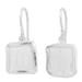 Shimmering Squares,'Fine Silver Dangle Earrings with Combination Finish'