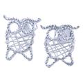 Owl Wrap,'Thai Artisan Crafted 925 Sterling Silver Owl Drop Earrings'
