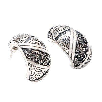 Go Slowly,'Handmade Sterling Silver Drop Earrings'