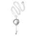 Unlock Your Heart,'Sterling Silver Pendant Necklace with Key Motif'