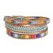 Country Market,'Multicolored Glass Beaded Wrap Bracelet from Guatemala'