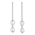 Infinite Motion,'Sterling Silver Infinity Symbol Threader Earrings'