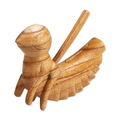 Cricket Melody,'Hand Carved Balinese Cricket Suar Wood Percussion Instrument'