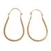 Mystic Loops,'22k Gold Plated Sterling Silver Hoop Earrings from India'