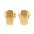 Bullion,'22k Gold Plated Bar Stud Earrings'