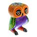 Nocturnal Mirage,'Mexican Hand Painted Copal Wood Owl Alebrije Sculpture'