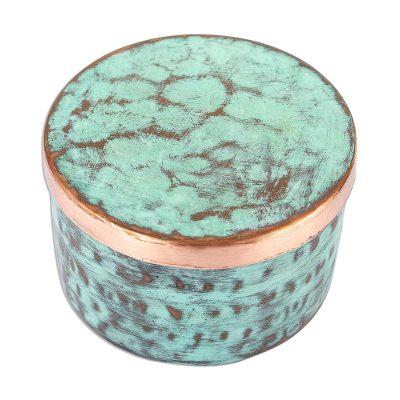 Antique Patina,'Handcrafted Hammered Copper Petite Keepsake Box'