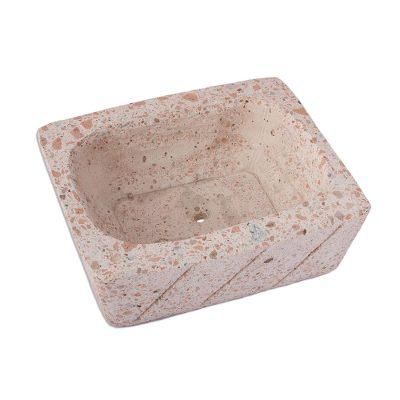 Striped Rectangle,'Rectangular Reclaimed Stone Flower Pot from Mexico'