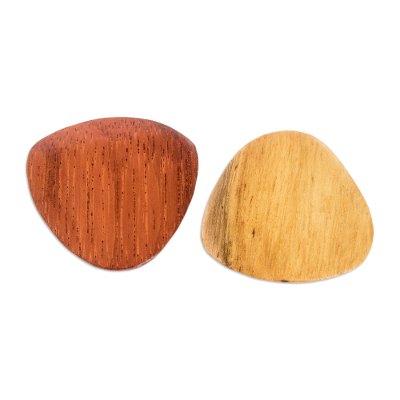 Eco-Beat,'Reclaimed Natural Tropical Wood Guitar Picks (Pair)'