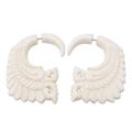 Heaven Wings,'Hand-Carved Wing Drop Earrings from Bali'