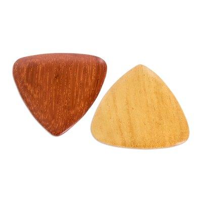 Eco Song,'Reclaimed Estoraque and Cypress Wood Guitar Picks (Pair)'