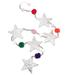 Starry Colors,'2 Handcrafted Aluminum Star Garlands with Glass and Pompoms'