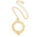 'Gold-Plated Peridot Floral-Motif Pendant Necklace'