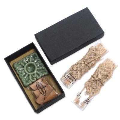 Scents of the Tropics,'Handcrafted Sandalwood and Jasmine Incense Set'