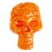 Skull in Orange,'Orange Day of the Dead Skull Ceramic Magnet from Mexico'