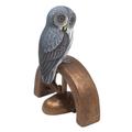 'Hand-Carved and Hand-Painted Teak & Suar Wood Owl Sculpture'