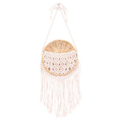 Bountiful Dreams,'Thai Artisan Crafted Cotton Macrame Decorative Wall Hanging'