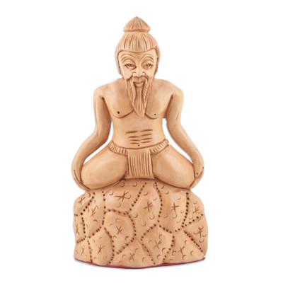 Supta Virasana,'Artisan Crafted Yogi Sculpture from India'