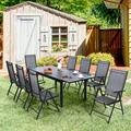 Lark Manor™ Alyah Rectangular 8 - Person 61.4" Long Outdoor Dining Set Plastic/Metal in Gray | Wayfair 0158E65FB6D44B15A907B6B1D2BEBE54