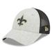 Men's New Era Heather Gray/Black Orleans Saints Pop Trucker 9FORTY Adjustable Hat