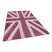 Pink 82" x 121" L Area Rug - Rug N Carpet Flag Patchwork Rectangle 6'10" X 10'1" Area Rug 121.0 x 82.0 x 0.4 in Wool | 82" W X 121" L | Wayfair