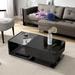 Latitude Run® Lowney Modern Coffee Table Cocktail Table Wood in Black | 12.7 H x 39.3 W x 19.6 D in | Wayfair 3879A4A7619542ADAA0027B334BAC1B3