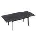 Latitude Run® Valleau Extendable Sintered Stone Dining Table, Rectangular Kitchen Room Table, Stretchable 59"-70.9" in Black | 31.1 H in | Wayfair