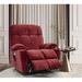 Inbox Zero Power Reclining Heated Massage Chair Revolution Performance Fabrics® in Red | 41.73 H x 37 W x 36.22 D in | Wayfair