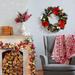The Holiday Aisle® Faux Lighted 15.7" Wreath Traditional Faux in Red/White | 15.7 H x 15.7 W x 4 D in | Wayfair CC35B47A4EFC4AF0BF9373F3521BC3A9
