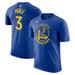 Men's Nike Jordan Poole Royal Golden State Warriors Icon 2022/23 Name & Number T-Shirt