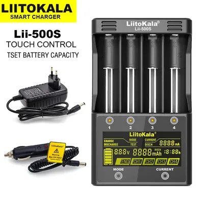 LiitoKala – chargeur intelligent universel avec écran LCD Lii-500S Lii-500 Lii-M4 Lii-S1 18650