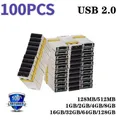 Clé USB 100 Semi-finie 10 à 2.0 pièces 256 mo 512 mo 1 go 2 go 4 go 8 go 16 go 32 go 64