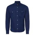 Nils Sundström Jeanshemd Herren Slim Fit Baumwolle marine, M