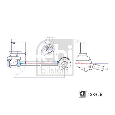 Febi Bilstein Stange/Strebe, Stabilisator [Hersteller-Nr. 183326] für BMW Image