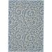 HomeRoots 5' X 8' Blue Ivory And Tan Floral Distressed Stain Resistant Area Rug - 5' x 8'