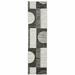HomeRoots 2' X 8' Charcoal Grey And Ivory Geometric Power Loom Stain Resistant Runner Rug - 2' x 6' Runner
