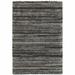 HomeRoots 2' X 3' Charcoal Silver And Grey Geometric Shag Power Loom Stain Resistant Area Rug - 2' x 3'