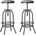 Industrial Bar Stool-Swivel Metal Bar Height Adjustable Kitchen