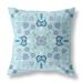 HomeRoots 20" X 20" Light White Blown Seam Floral Indoor Outdoor Throw Pillow - 22