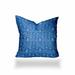 HomeRoots 26" X 26" Blue And White Enveloped Ikat Throw Indoor Outdoor Pillow Cover - 18