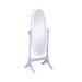 HomeRoots 59" Painted Oval Cheval Standing Mirror Freestanding With Solid Wood Frame - 23.62