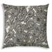 HomeRoots 20" X 20" Gray And Cream Blown Seam Paisley Throw Indoor Outdoor Pillow - 18