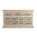 HomeRoots 64" White Solid Wood Seven Drawer Double Dresser