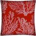 HomeRoots 17" X 17" Red And White Zippered Throw Indoor Outdoor Pillow Cover - 4