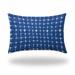 HomeRoots 12" X 18" Blue And White Zippered Abstract Lumbar Indoor Outdoor Pillow Cover - 4