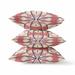 HomeRoots 28" X 28" Red And White Blown Seam Geometric Indoor Outdoor Throw Pillow - 30