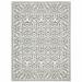 HomeRoots 3' X 5' Grey And White Floral Power Loom Stain Resistant Area Rug - 3' x 5'