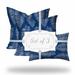 HomeRoots Set Of Three 20" X 20" Blue And White Zippered Coastal Throw Indoor Outdoor Pillow Cover - 4