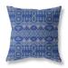 HomeRoots 28" X 28" Navy Blue Blown Seam Paisley Indoor Outdoor Throw Pillow - 30