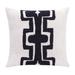 HomeRoots 20" X 20" Black And Ivory 100% Cotton Geometric Zippered Pillow